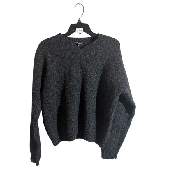 L.O.G.G by H&M Pure New Wool V-neck Sweater Women's Size XL Dark Gray - Picture 1 of 7